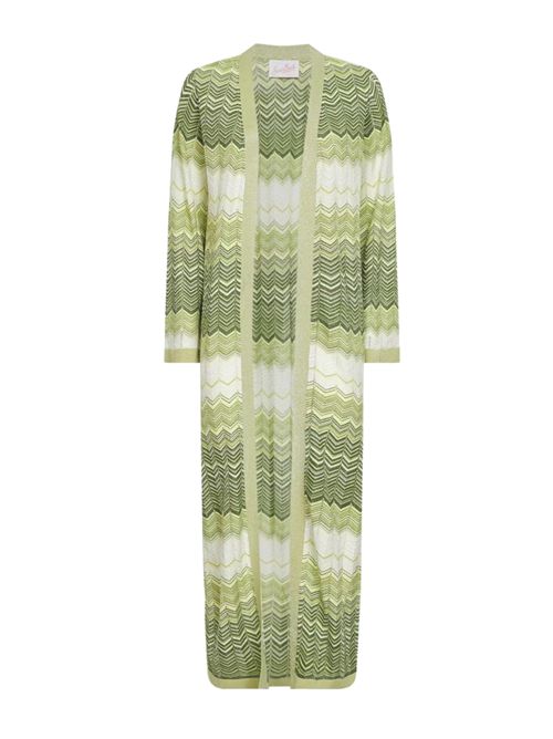 Cardigan Tonia in viscosa e lurex Verde Mc2 Saint Barth | TON000108303L